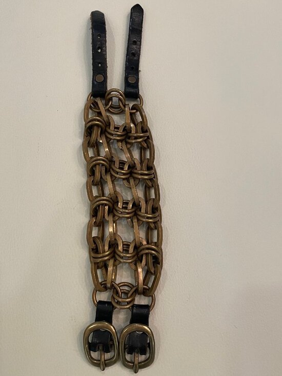 Sogoli Brass and Leather Multi Strand Bracelet - Picture 7 of 7